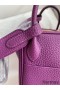 Hermes Mini Lindy Handmade Bag In Anemone Clemence Leather