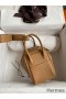 Hermes Mini Lindy Handmade Bag In Biscuit Clemence Leather