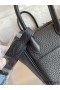 Hermes Mini Lindy Handmade Bag In Black Clemence Leather
