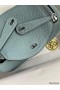 Hermes Mini Lindy Handmade Bag In Ciel Clemence Leather