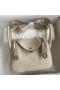 Hermes Mini Lindy Handmade Bag In Craie Clemence Leather