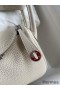 Hermes Mini Lindy Handmade Bag In Craie Clemence Leather
