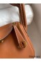 Hermes Mini Lindy Handmade Bag In Gold Swift Leather
