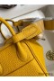 Hermes Mini Lindy Handmade Bag In Jaune Ambre Clemence Leather