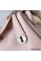 Hermes Mini Lindy Handmade Bag In Mauve Pale Swift Leather