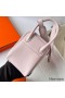 Hermes Mini Lindy Handmade Bag In Mauve Pale Swift Leather