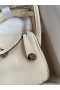 Hermes Mini Lindy Handmade Bag In Nata Clemence Leather