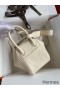 Hermes Mini Lindy Handmade Bag In Nata Clemence Leather