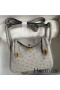Hermes Mini Lindy Handmade Bag In Pearl Grey Ostrich Leather