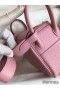 Hermes Mini Lindy Handmade Bag In Pink Clemence Leather