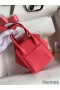 Hermes Mini Lindy Handmade Bag In Rose Lipstick Clemence Leather