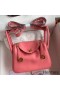 Hermes Mini Lindy Handmade Bag In Rose Lipstick Swift Leather