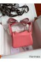 Hermes Mini Lindy Handmade Bag In Rose Lipstick Swift Leather