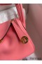 Hermes Mini Lindy Handmade Bag In Rose Lipstick Swift Leather
