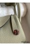 Hermes Mini Lindy Handmade Bag In Sauge Clemence Leather