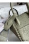 Hermes Mini Lindy Handmade Bag In Sauge Clemence Leather