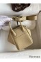 Hermes Mini Lindy Handmade Bag In Trench Clemence Leather