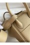 Hermes Mini Lindy Handmade Bag In Trench Clemence Leather