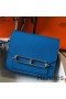 Hermes Mini Sac Roulis 18cm Bag In Blue Hydra Evercolor Calfskin