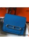 Hermes Mini Sac Roulis 18cm Bag In Blue Hydra Evercolor Calfskin