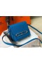 Hermes Mini Sac Roulis 18cm Bag In Blue Hydra Evercolor Calfskin