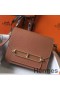 Hermes Mini Sac Roulis 18cm Bag In Brown Evercolor Calfskin