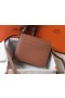 Hermes Mini Sac Roulis 18cm Bag In Brown Evercolor Calfskin