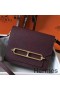 Hermes Mini Sac Roulis 18cm Bag In Burgundy Evercolor Calfskin