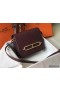 Hermes Mini Sac Roulis 18cm Bag In Burgundy Evercolor Calfskin