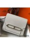 Hermes Mini Sac Roulis 18cm Bag In Pearl Grey Evercolor Calfskin