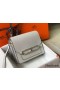 Hermes Mini Sac Roulis 18cm Bag In Pearl Grey Evercolor Calfskin