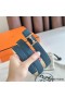 Hermes Mors H 24mm Reversible Belt in Blue and White Epsom Leather