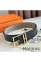 Hermes Nathan 40MM Belt in Grey Clemence Leather