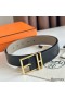 Hermes Nathan 40MM Belt in Grey Clemence Leather