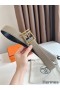Hermes Nathan 40MM Belt in Grey Clemence Leather