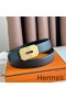 Hermes Neo Reversible Belt 32MM in Black Clemence Leather