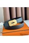Hermes Neo Reversible Belt 32MM in Black Clemence Leather