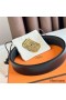 Hermes Neo Reversible Belt 32MM in Black Clemence Leather