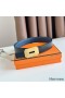 Hermes Neo Reversible Belt 32MM in Blue Clemence Leather