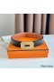Hermes Neo Reversible Belt 32MM in Gold Clemence Leather