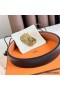 Hermes Neo Reversible Belt 32MM in Gold Clemence Leather
