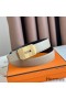 Hermes Neo Reversible Belt 32MM in Trench Clemence Leather