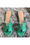Hermes Oasis Sandals In Bamboo Shiny Niloticus Crocodile