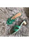 Hermes Oasis Sandals In Bamboo Shiny Niloticus Crocodile