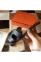Hermes Oasis Sandals In Black Epsom Leather