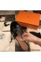 Hermes Oasis Sandals In Black Patent Calfskin