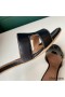 Hermes Oasis Sandals In Black Swift Leather