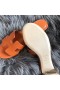 Hermes Oasis Sandals In Orange Epsom Leather