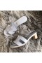 Hermes Oasis Sandals In Pearl Grey Epsom Leather