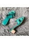 Hermes Oasis Sandals In Vert Veronese Epsom Leather